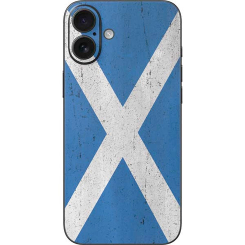 Scotland Flag Distressed iPhone 16 Plus Skin