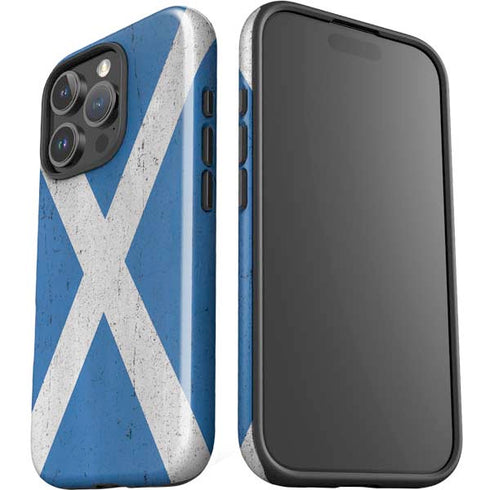 Scotland Flag Distressed iPhone 16 Pro Impact Case