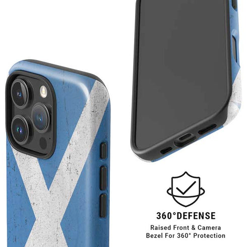 Scotland Flag Distressed iPhone 16 Pro Magsafe Impact Case