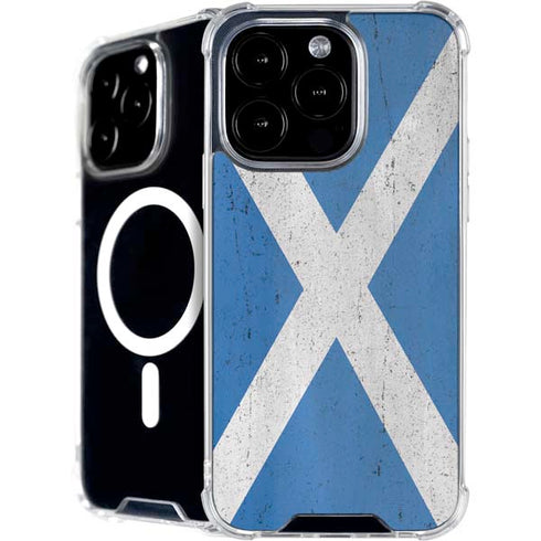 Scotland Flag Distressed iPhone 16 Pro Max MagSafe Case