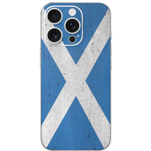 Scotland Flag Distressed iPhone 16 Pro Skin