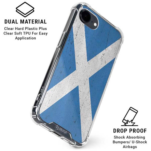 Scotland Flag Distressed iPhone 16e Clear Case
