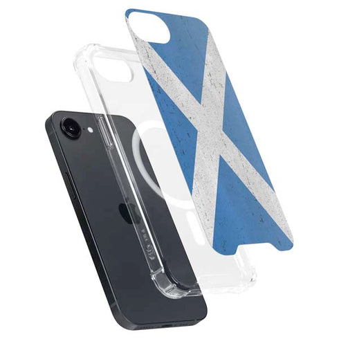 Scotland Flag Distressed iPhone 16e MagSafe Case
