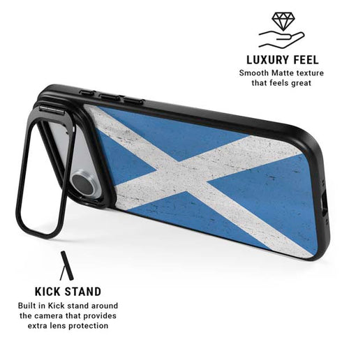 Scotland Flag Distressed iPhone 17 Air Kickstand Case