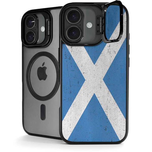 Scotland Flag Distressed iPhone 17 Kickstand Case