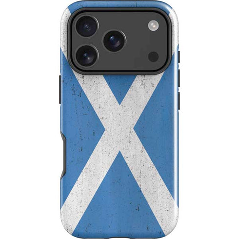 Scotland Flag Distressed iPhone 17 Pro Impact Case