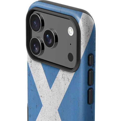Scotland Flag Distressed iPhone 17 Pro Impact Case