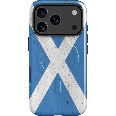 Scotland Flag Distressed iPhone 17 Pro Magsafe Impact Case