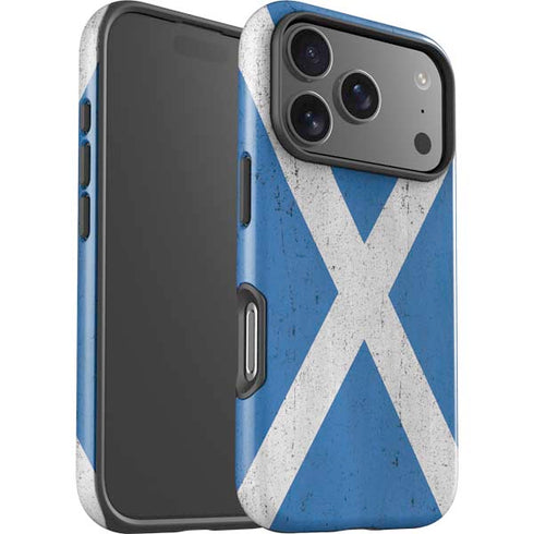 Scotland Flag Distressed iPhone 17 Pro Max Impact Case