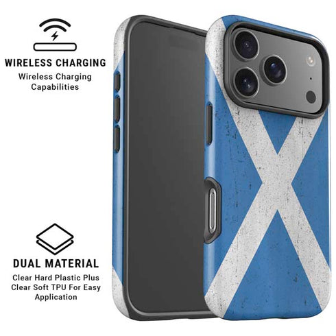 Scotland Flag Distressed iPhone 17 Pro Max Magsafe Impact Case