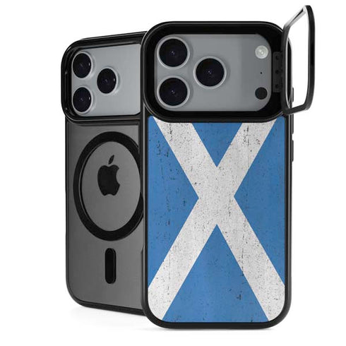 Scotland Flag Distressed iPhone 18 Pro Kickstand Case
