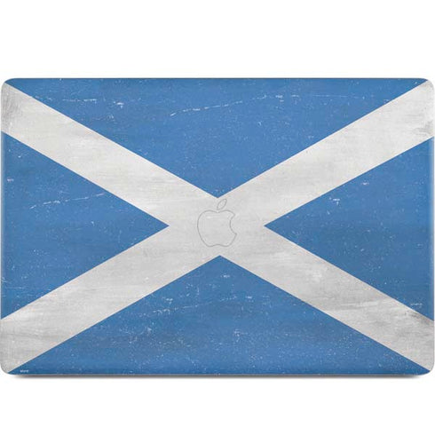 Scotland Flag Distressed MacBook Skins