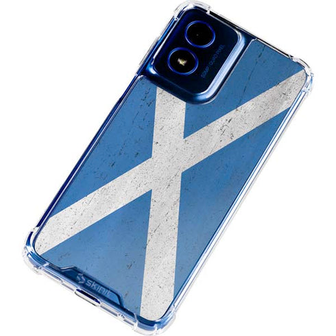 Scotland Flag Distressed Moto G Play 4G (2024) Clear Case