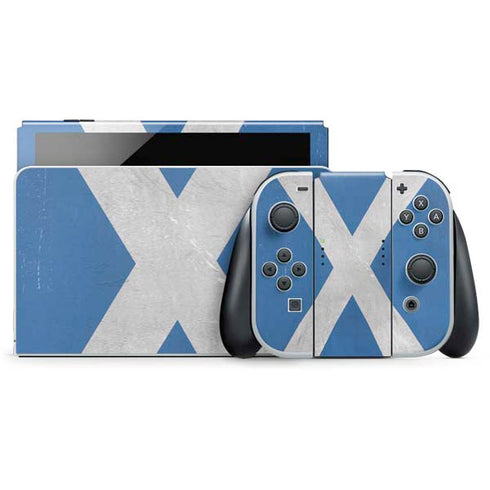 Scotland Flag Distressed Nintendo Skins