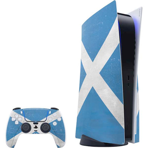 Scotland Flag Distressed PlayStation PS5 Skins