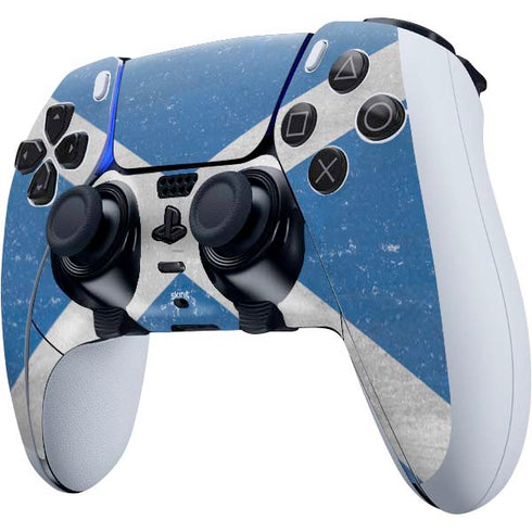 Scotland Flag Distressed PS5 DualSense Edge Pro Controller Skin
