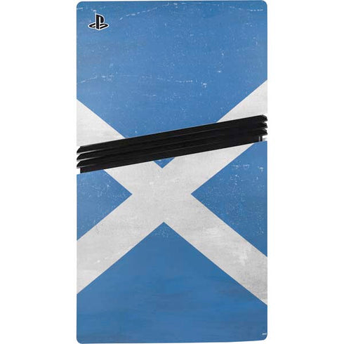 Scotland Flag Distressed PS5 Pro Disk Bundle Skin
