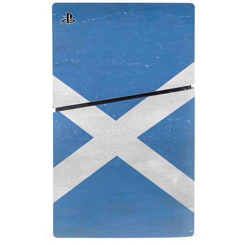 Scotland Flag Distressed PS5 Slim Digital Edition Console Skin