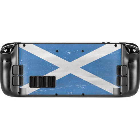 Scotland Flag Distressed Steam Deck Handheld Gaming Computer Skin