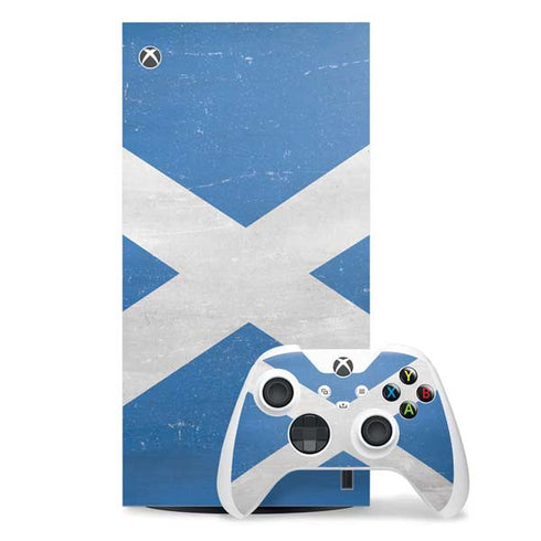 Scotland Flag Distressed Xbox Series X Skins