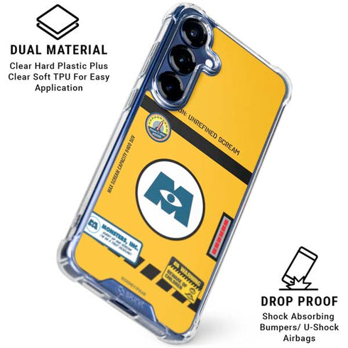Disney Monsters Inc. Scream Canister Galaxy S25 Plus Clear Case