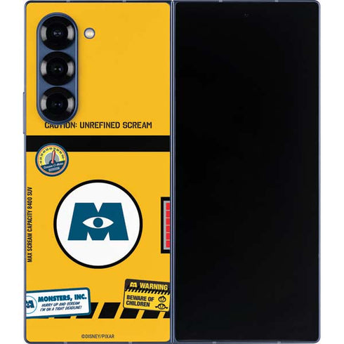 Disney Monsters Inc. Scream Canister Galaxy Z Fold6 Skin