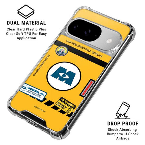 Disney Monsters Inc. Scream Canister Google Pixel 10 Clear Case