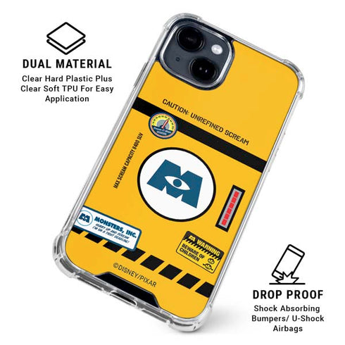 Disney Monsters Inc. Scream Canister iPhone 15 Clear Case