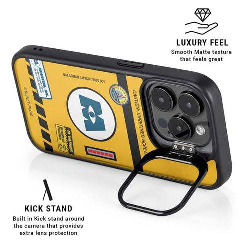 Disney Monsters Inc. Scream Canister iPhone 15 Pro Kickstand Case