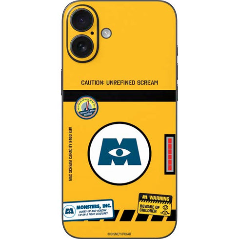 Disney Monsters Inc. Scream Canister iPhone 16 Plus Skin