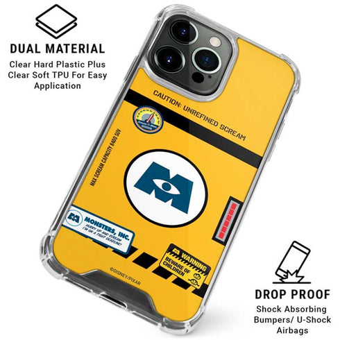 Disney Monsters Inc. Scream Canister iPhone 16 Pro Clear Case