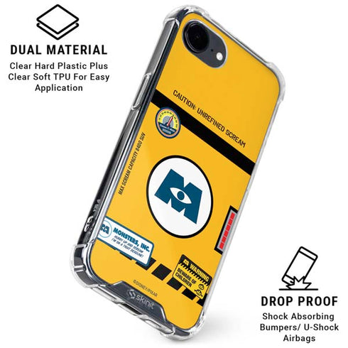 Disney Monsters Inc. Scream Canister iPhone 16e Clear Case