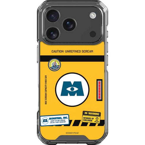 Disney Monsters Inc. Scream Canister iPhone 17 Pro Clear Case