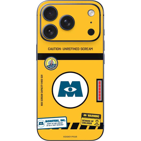 Disney Monsters Inc. Scream Canister iPhone 17 Pro Max Skin