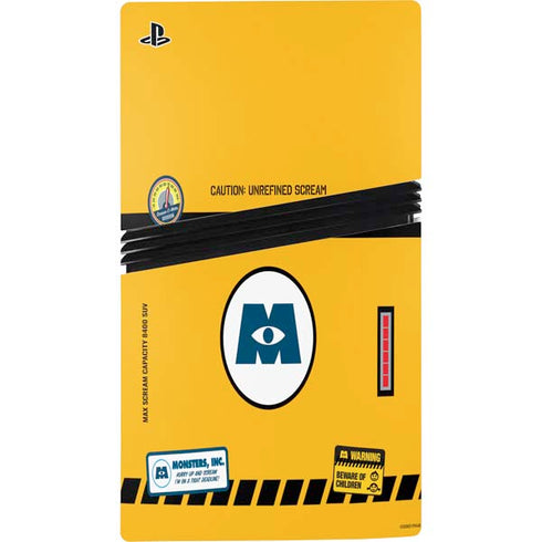 Disney Monsters Inc. Scream Canister PS5 Pro Console Skin
