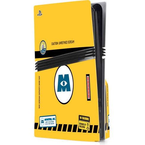 Disney Monsters Inc. Scream Canister PS5 Pro Disk Console Skin