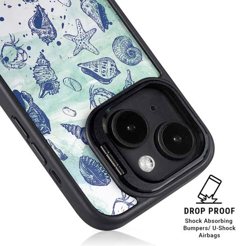 Sea Shell Variety iPhone 15 Plus Kickstand Case