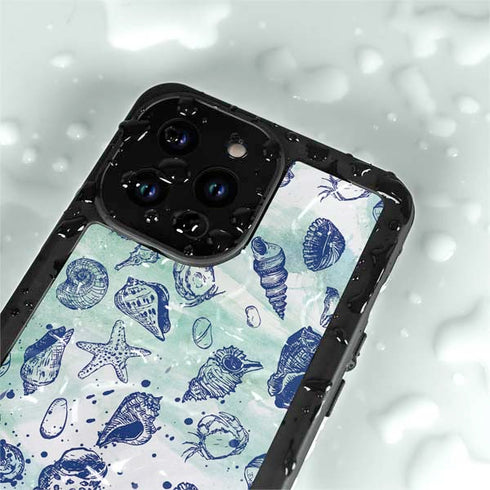 Sea Shell Variety iPhone 15 Pro Waterproof Case