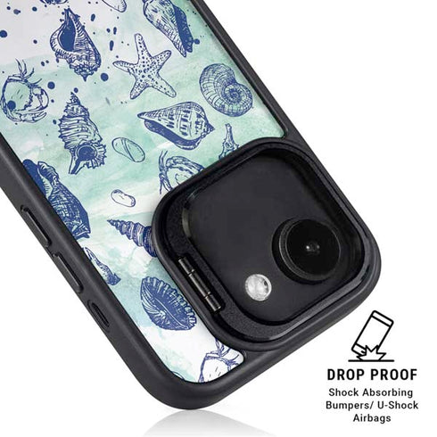 Sea Shell Variety iPhone 16e Kickstand Case