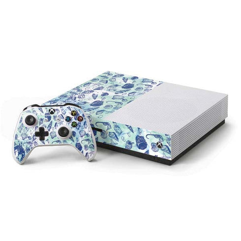 Sea Shell Variety Xbox One S Console and Controller Bundle Skin