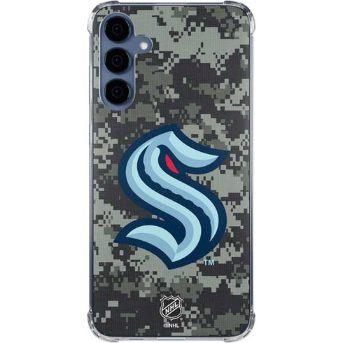 NHL Seattle Kraken Camo Galaxy A55 5G Clear Case