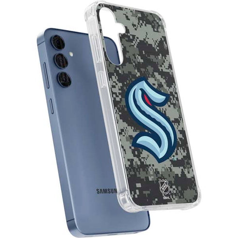 NHL Seattle Kraken Camo Galaxy A55 5G Clear Case