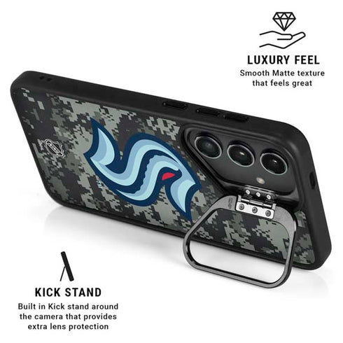 NHL Seattle Kraken Camo Galaxy S24 Plus Kickstand Case