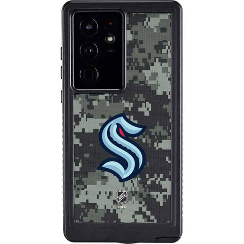 NHL Seattle Kraken Camo Galaxy S24 Ultra Waterproof Case