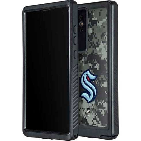 NHL Seattle Kraken Camo Galaxy S24 Ultra Waterproof Case