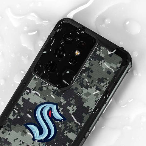 NHL Seattle Kraken Camo Galaxy S24 Ultra Waterproof Case