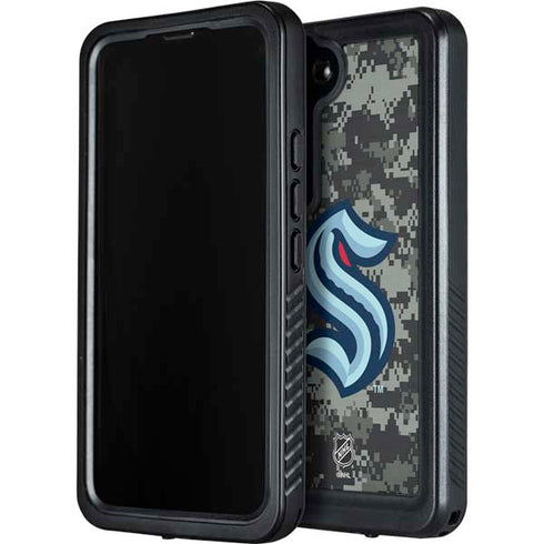 NHL Seattle Kraken Camo Galaxy S24 Waterproof Case