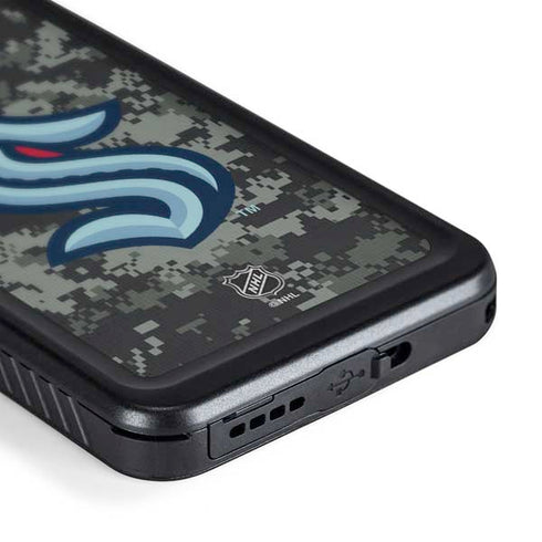 NHL Seattle Kraken Camo Galaxy S24 Waterproof Case