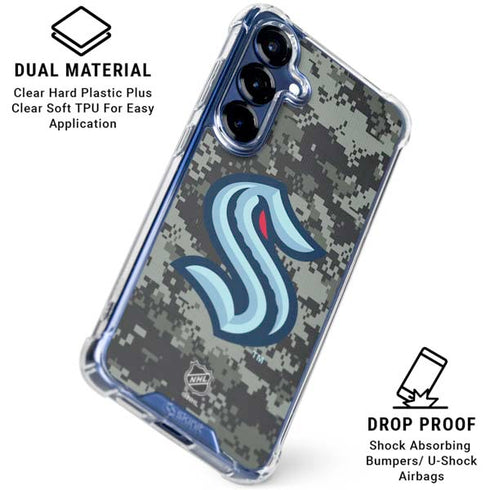 NHL Seattle Kraken Camo Galaxy S25 Plus Clear Case