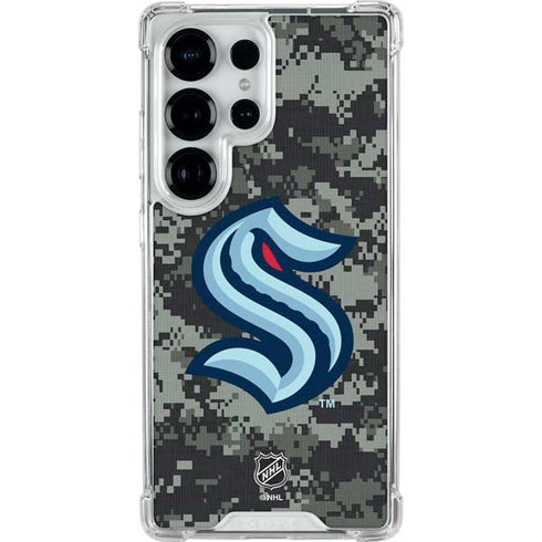 NHL Seattle Kraken Camo Galaxy S25 Ultra Clear Case